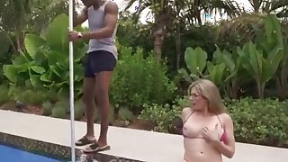 Rich Hot Wife Cheats Husband With The Black Poolboy's Giant BBC